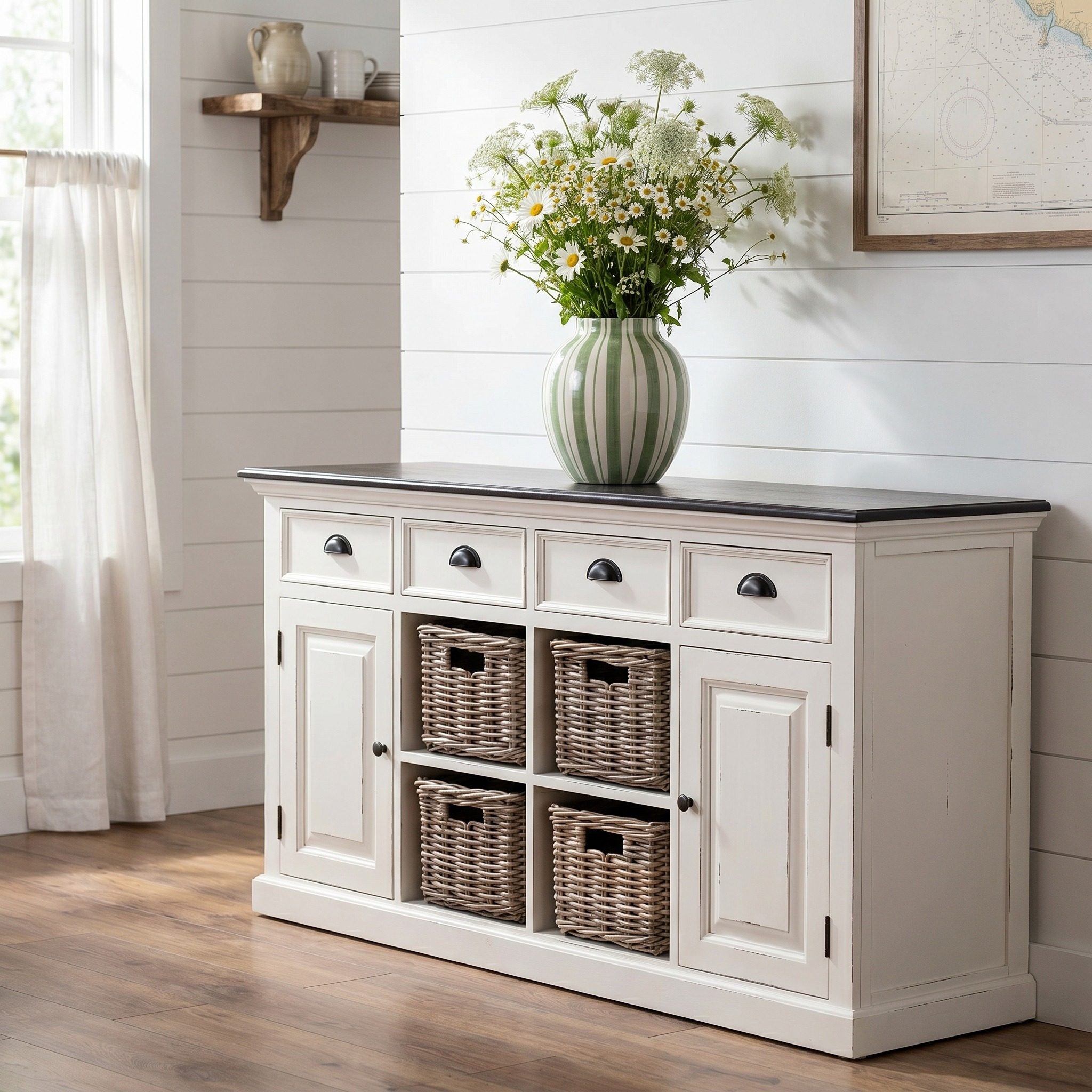 Halifax Großes Sideboard / Buffet – Weiß