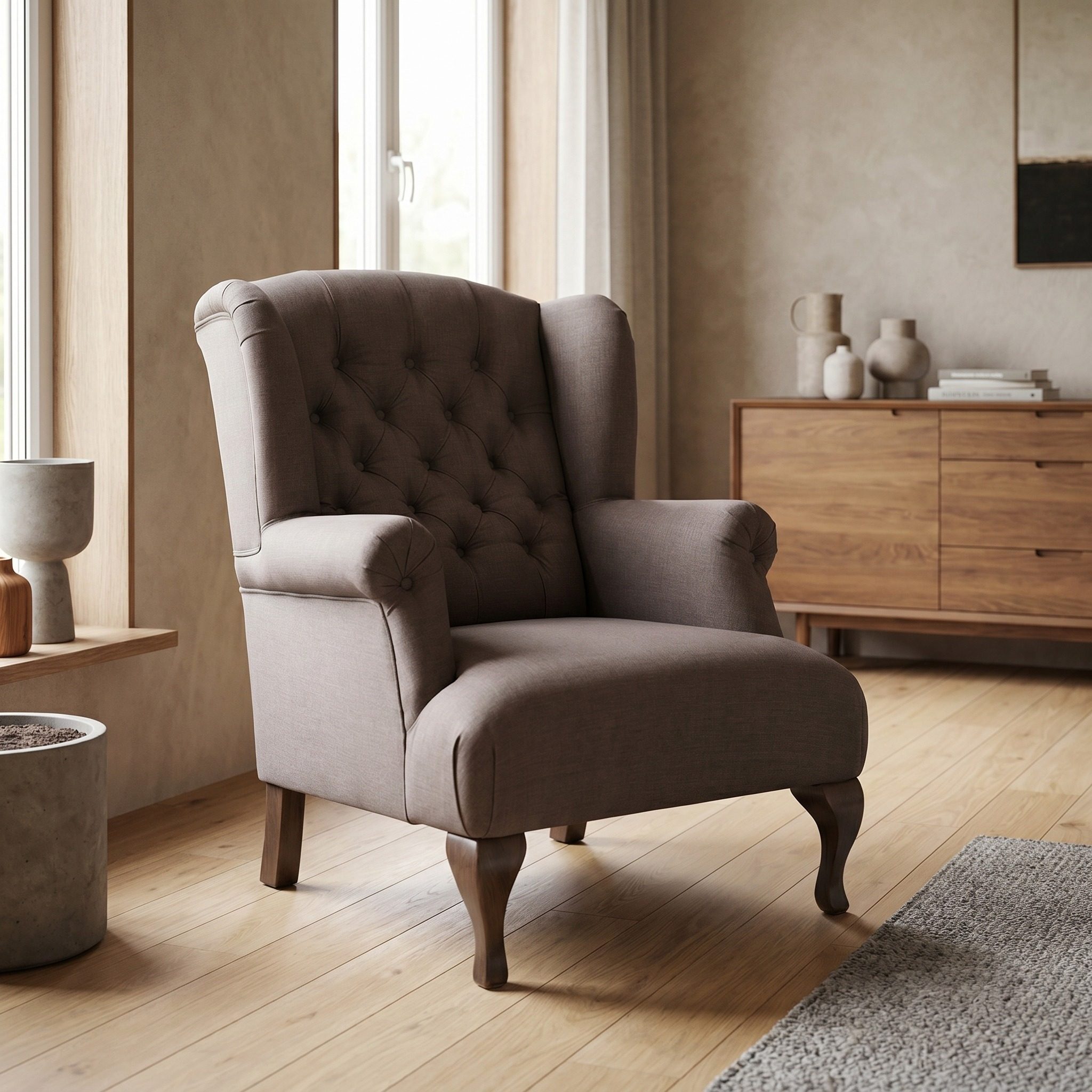 Eleganter Sessel Landhaus - Wing Chair Maya