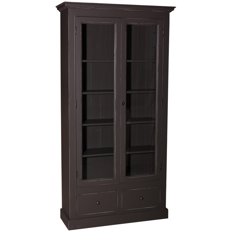 Klassische Landhausvitrine mit 2 Schubladen - in vielen Farben erhältlich!