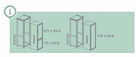 Einbauschrank für Kühlschrank Landhaus Küche - in vielen Farben erhältlich!