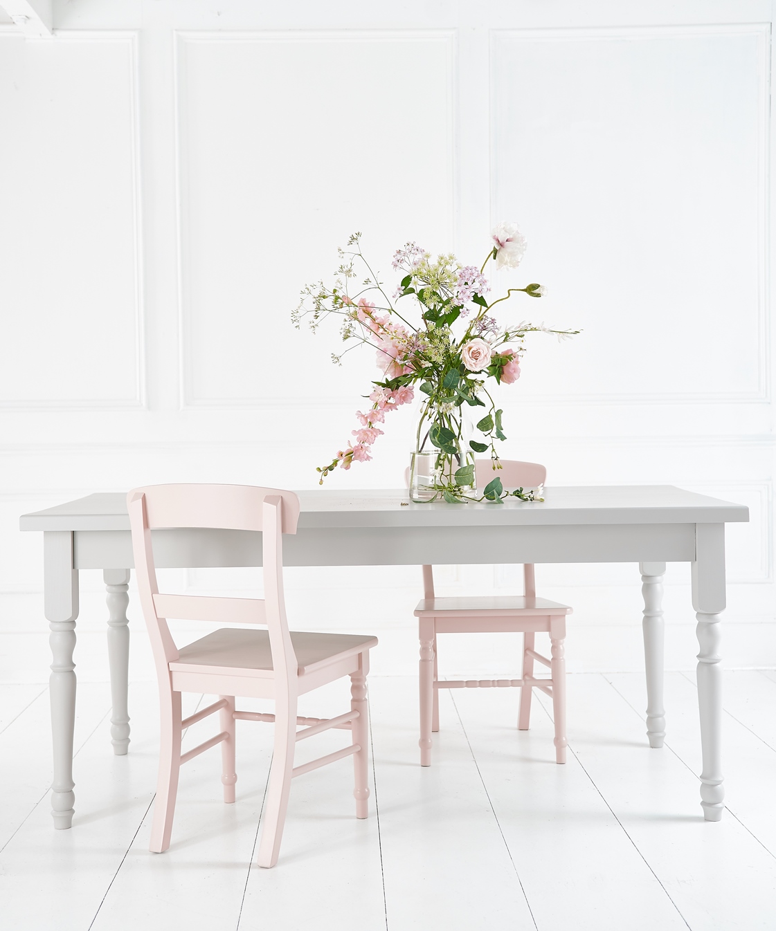 Esstisch im Landhausstil - Tischsystem mit Platte aus Fichte, Buche oder Eiche