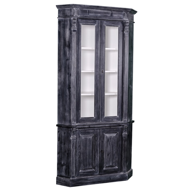 PS59Bas-PS59Sup-P040_P004_1 Schmaler Eckschrank Eckvitrine im Landhausstil - in vielen Farben erhältlich!