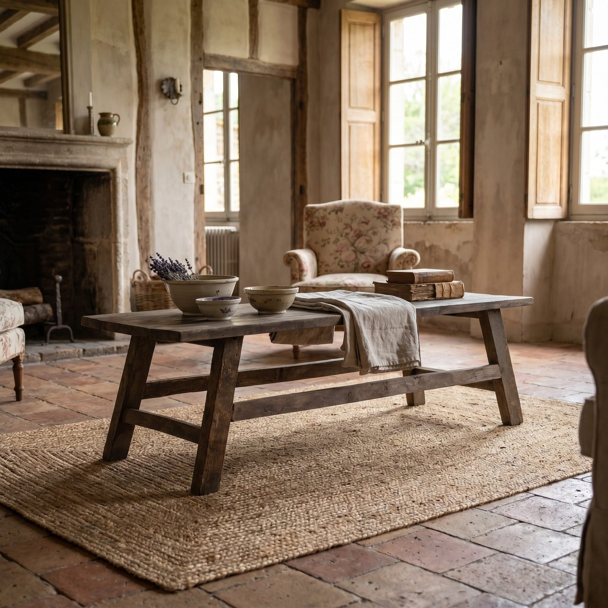 Eleganter Couchtisch Borrel aus altem Teakholz - Aura Peeperkorn