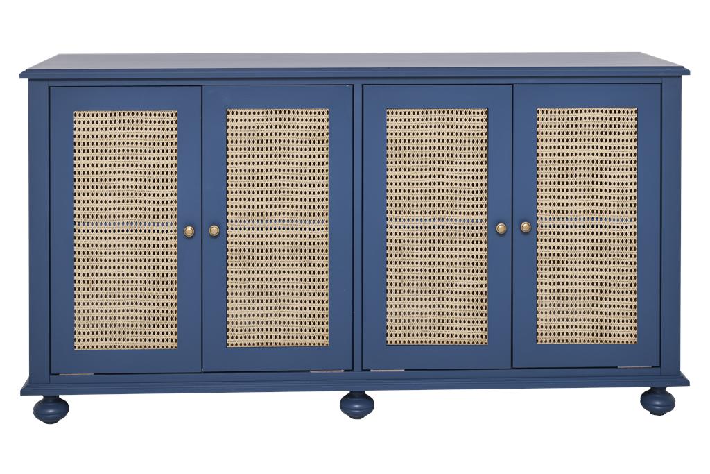 Hochwertiges Sideboard mit 4 Rattan Türen - in vielen Farben erhältlich!