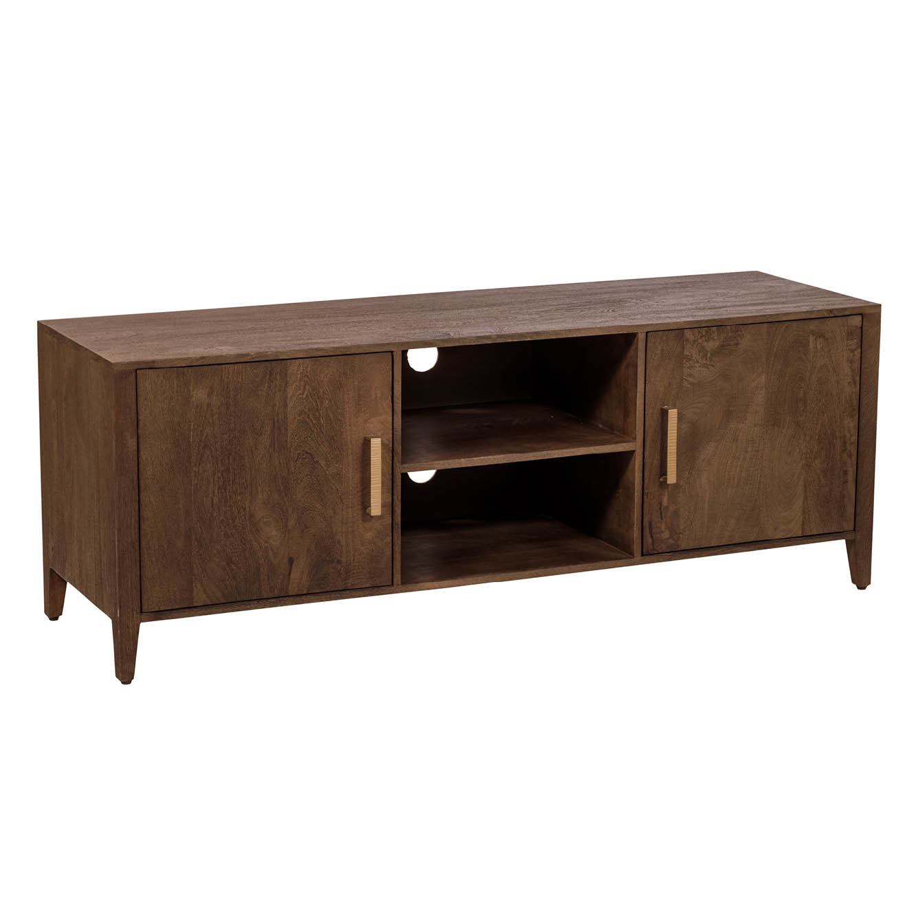 Kompaktes TV Lowboard Dorset – Mangoholz im modernen Landhausstil