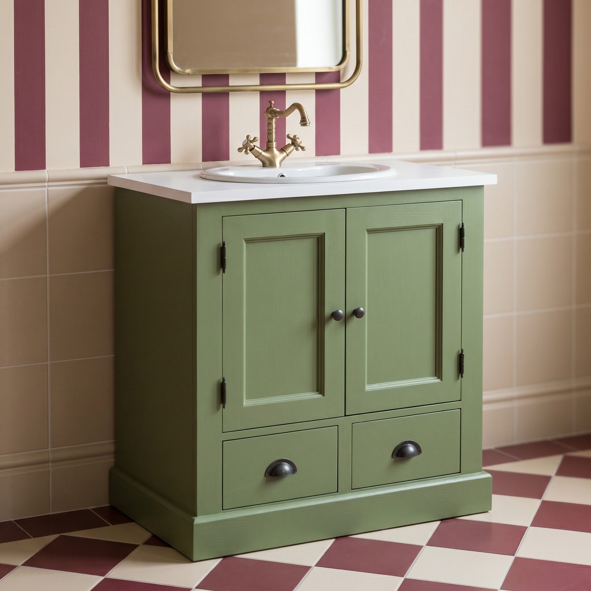 Rustikaler Waschbeckenschrank im Shabby Style - in vielen Farben erhältlich!