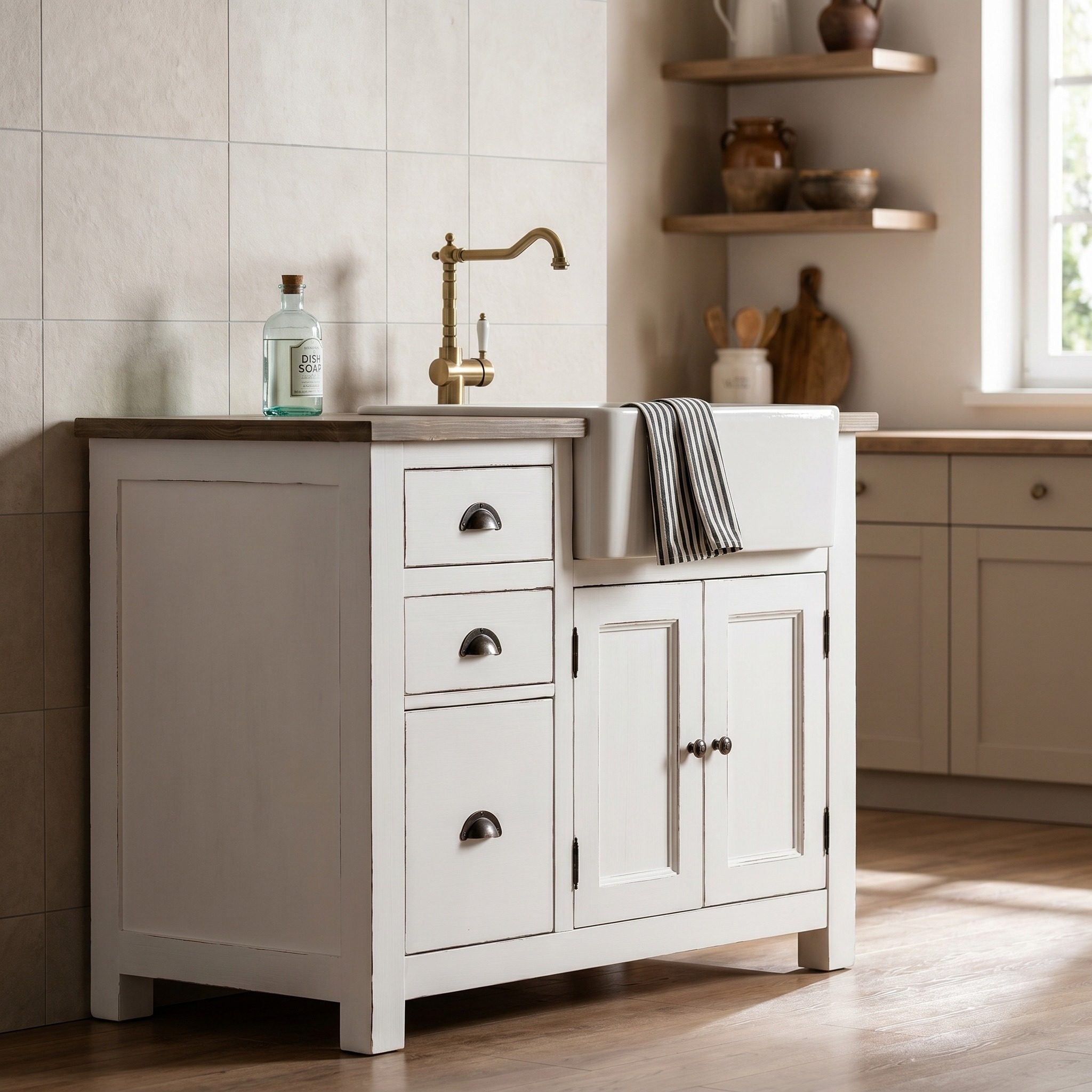 Sideboard für Waschbecken im Landhausstil - in vielen Farben erhältlich!