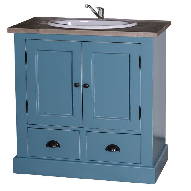 Rustikaler Waschbeckenschrank im Shabby Style