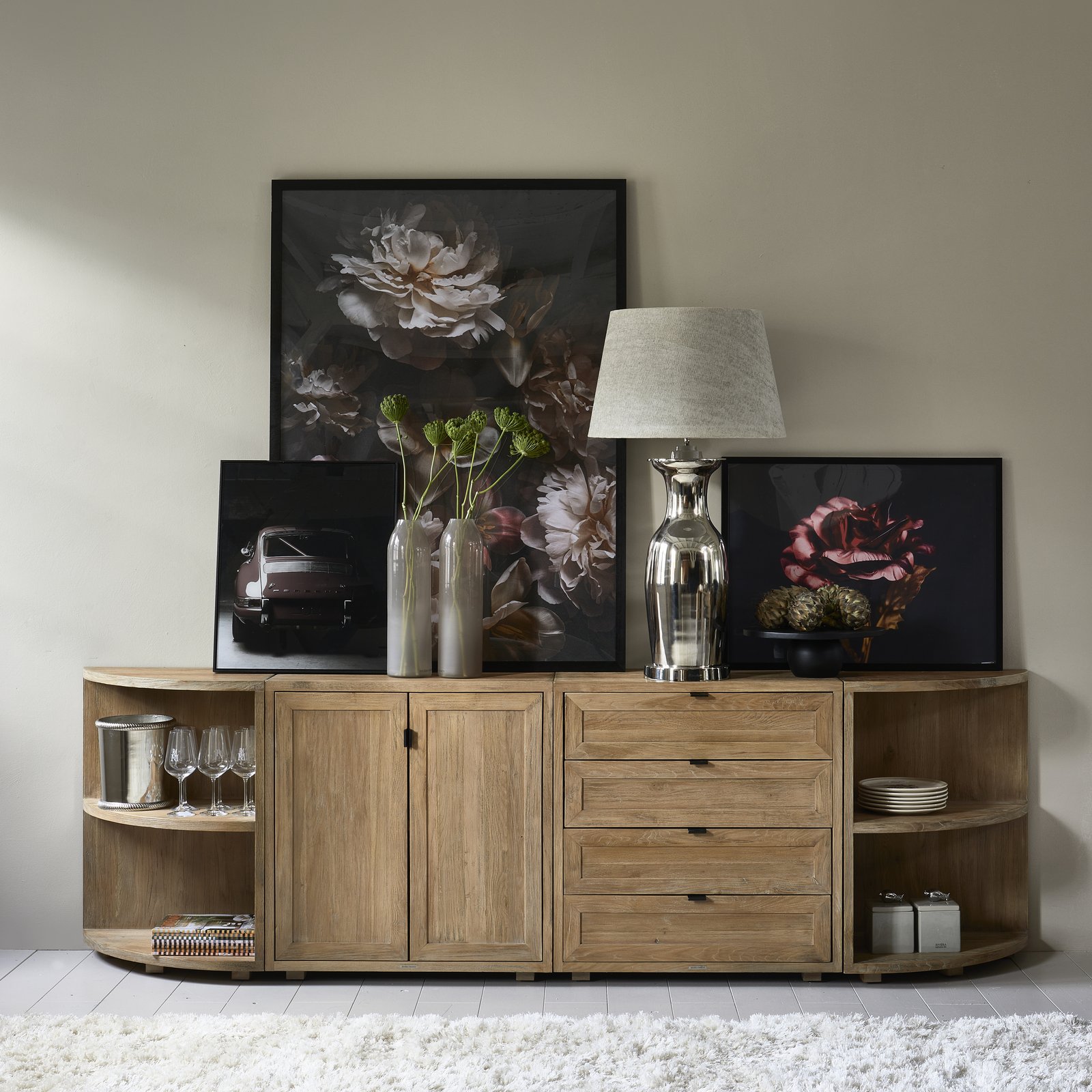 Del Rey Corner Book Cabinet
