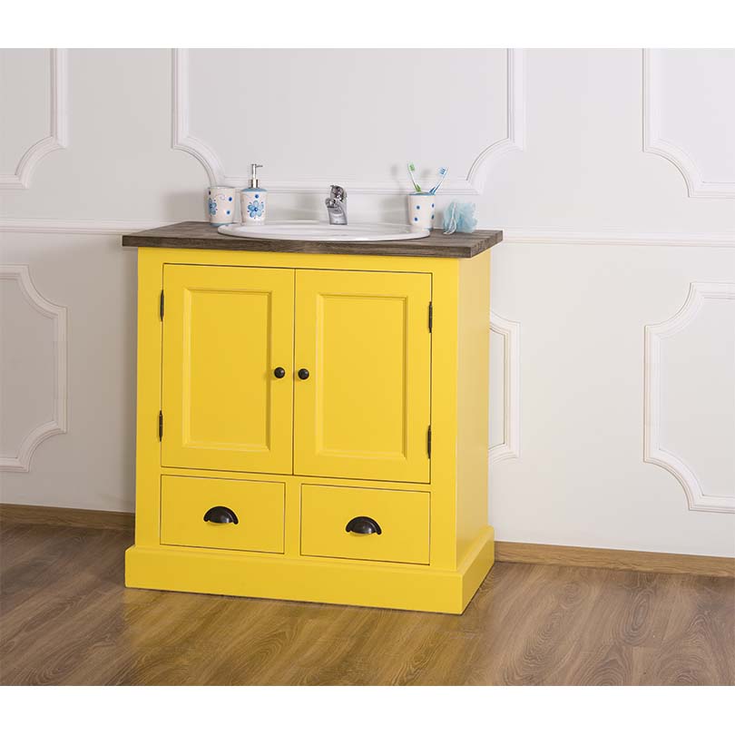 Rustikaler Waschbeckenschrank im Shabby Style - in vielen Farben erhältlich! Rustikaler Waschbeckenschrank im Shabby Style - in vielen Farben erhältlich!