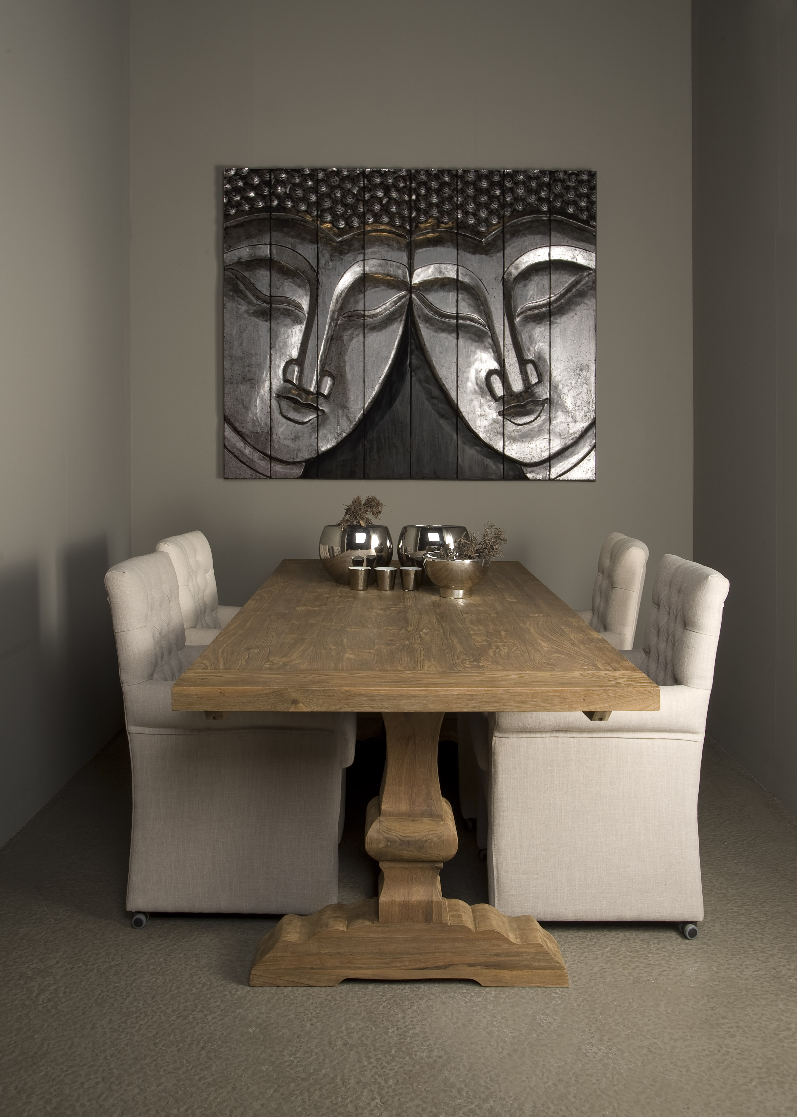 Klostertafel Le Mans aus recyceltem Teakholz