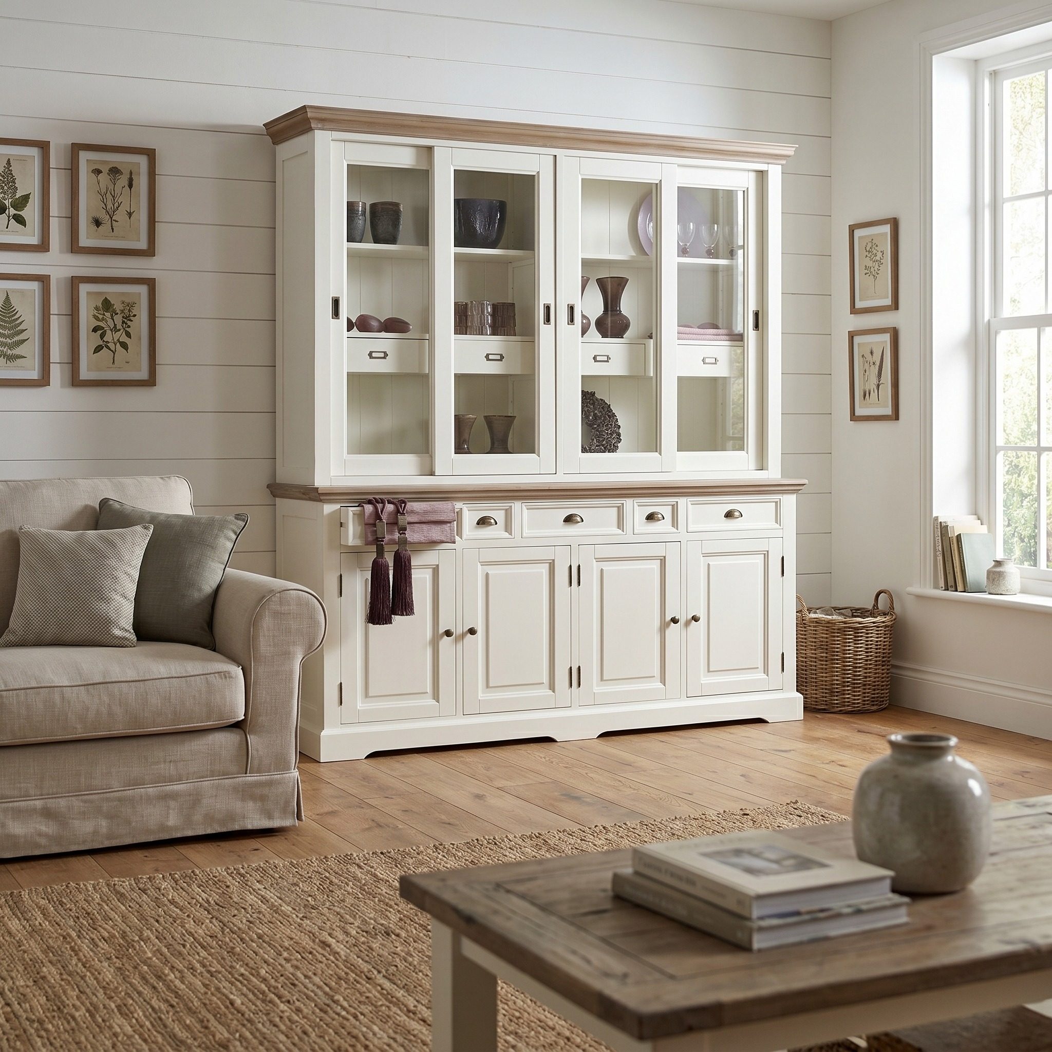 Buffetschrank Penzance mit rustikaler Platte