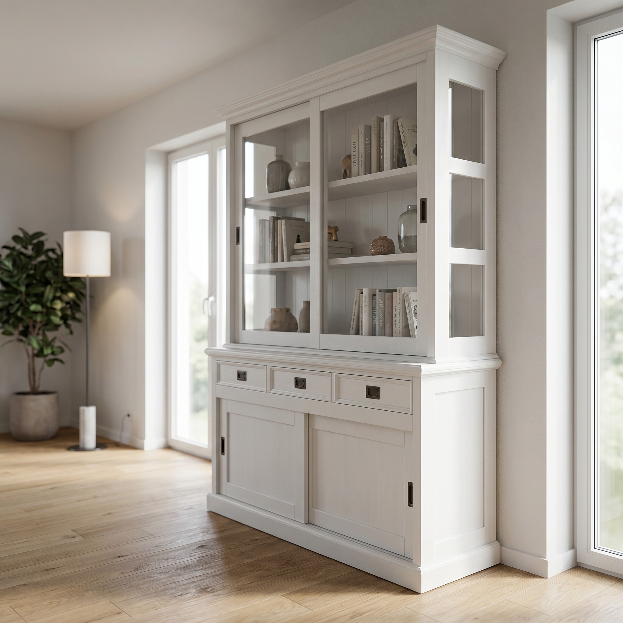 Massiver Buffetschrank in Weiß