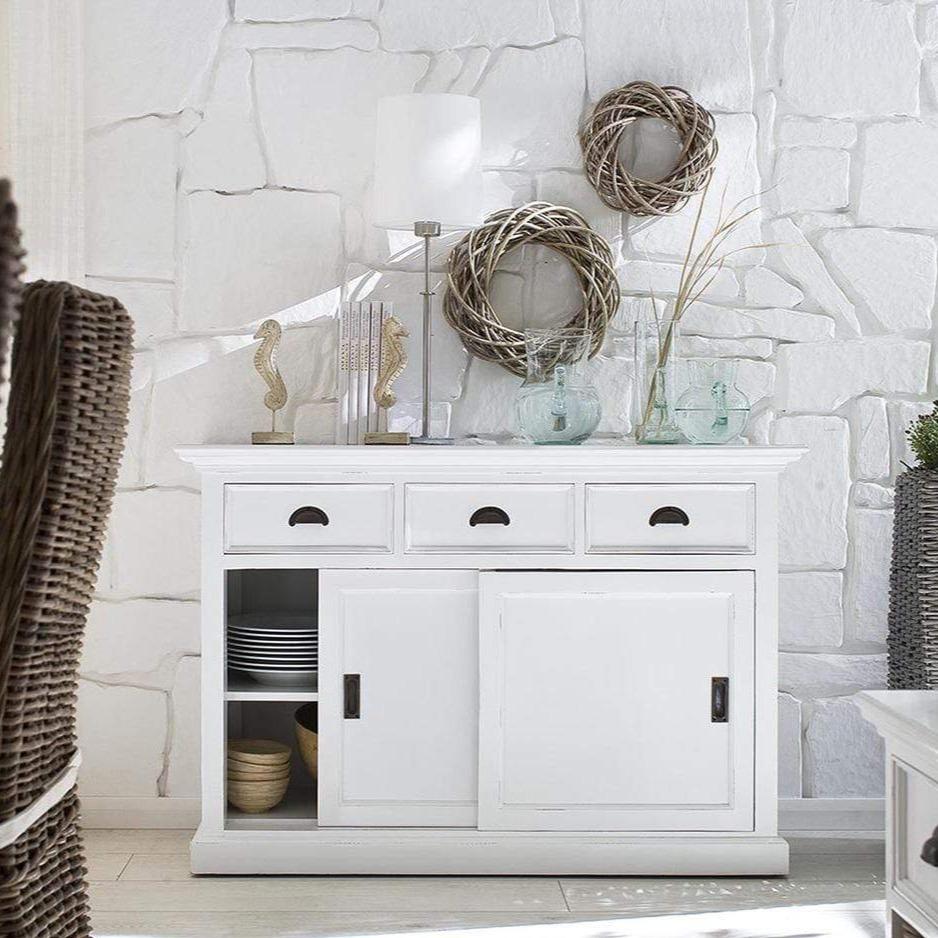 Halifax Sideboard mit Schiebetüren – Weiß