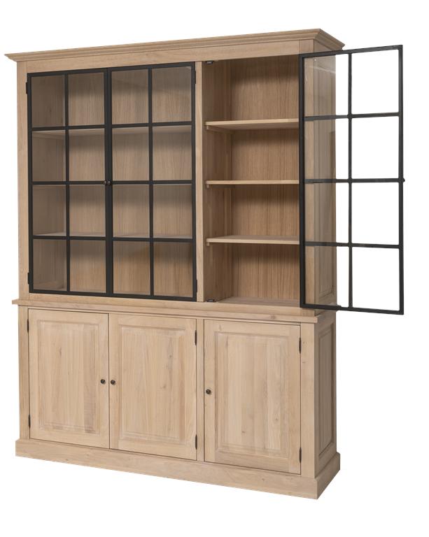 Buffetschrank aus massiver Eiche mit Stahltüren - auch in anderen Farben erhältlich!