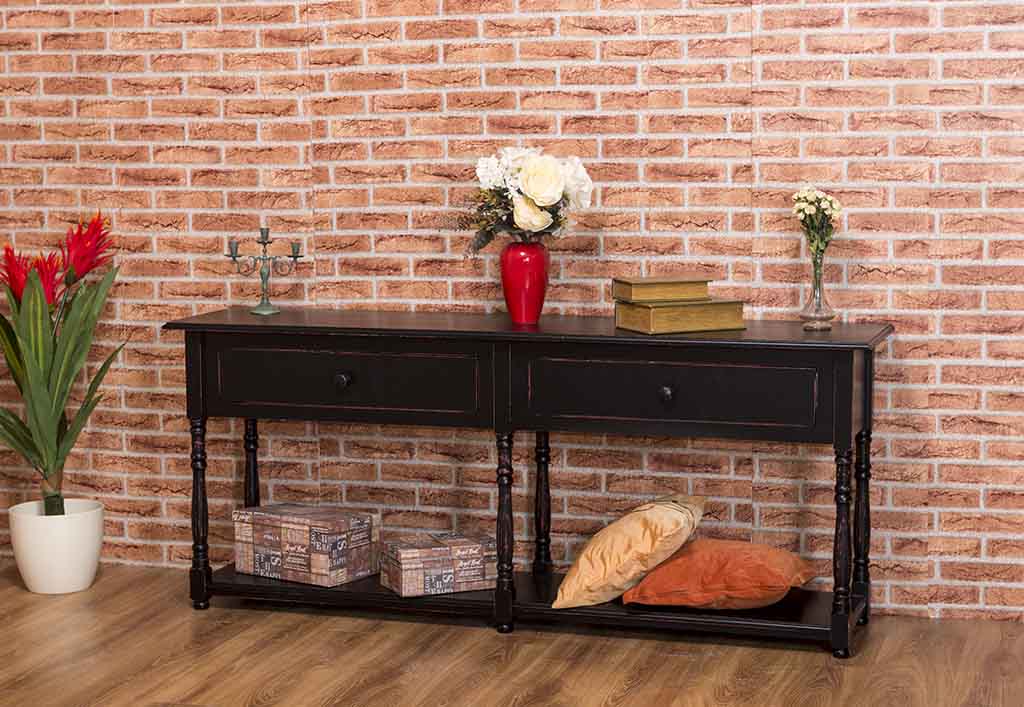 Langer Konsolentisch mit 2 Schubladen im Landhausstil - in vielen Farben erhältlich! Langer Konsolentisch mit 2 Schubladen im Landhausstil - in vielen Farben erhältlich!