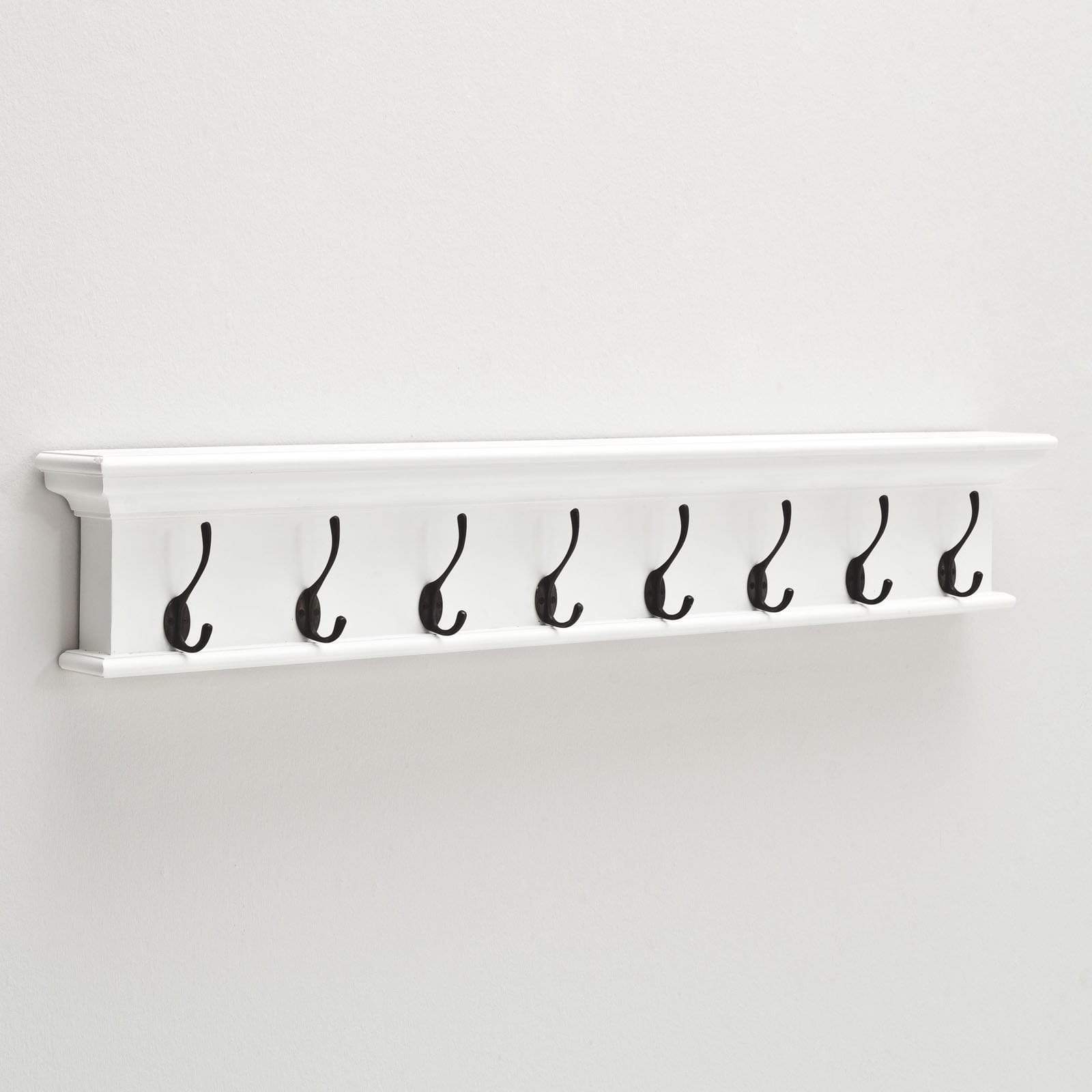Halifax Wandgarderobe mit 8 Haken – Weiß