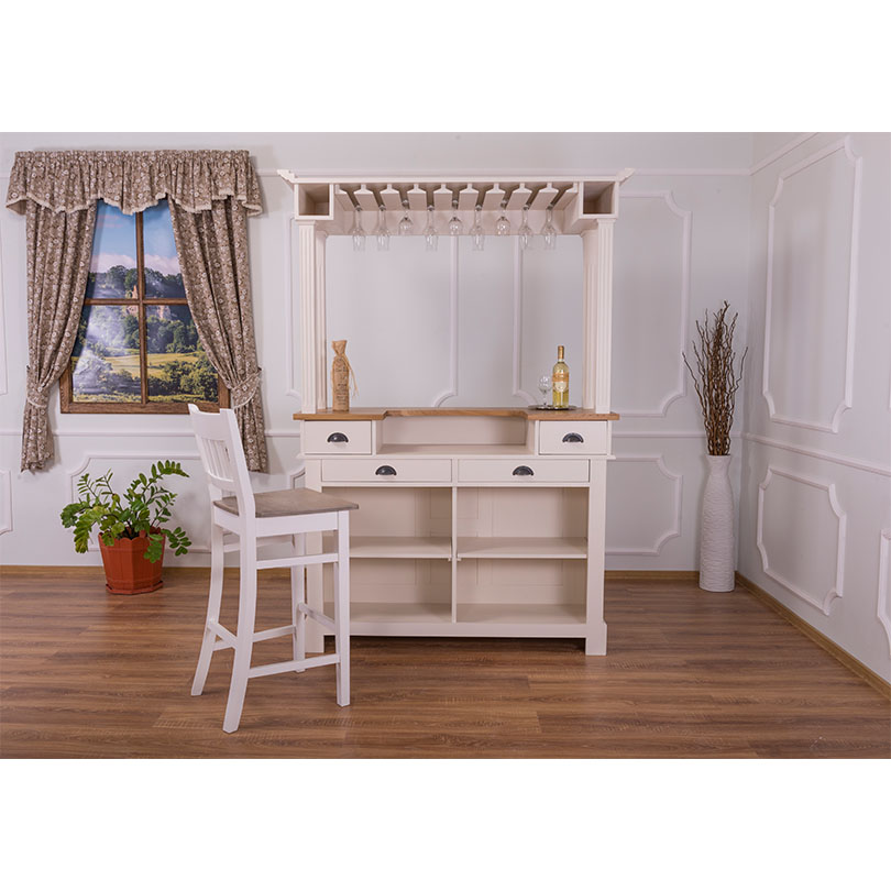 Bar mit Aufsatz im Landhausstil 140 cm breit - in vielen Farben erhältlich! Bar mit Aufsatz im Landhausstil 140 cm breit - in vielen Farben erhältlich!