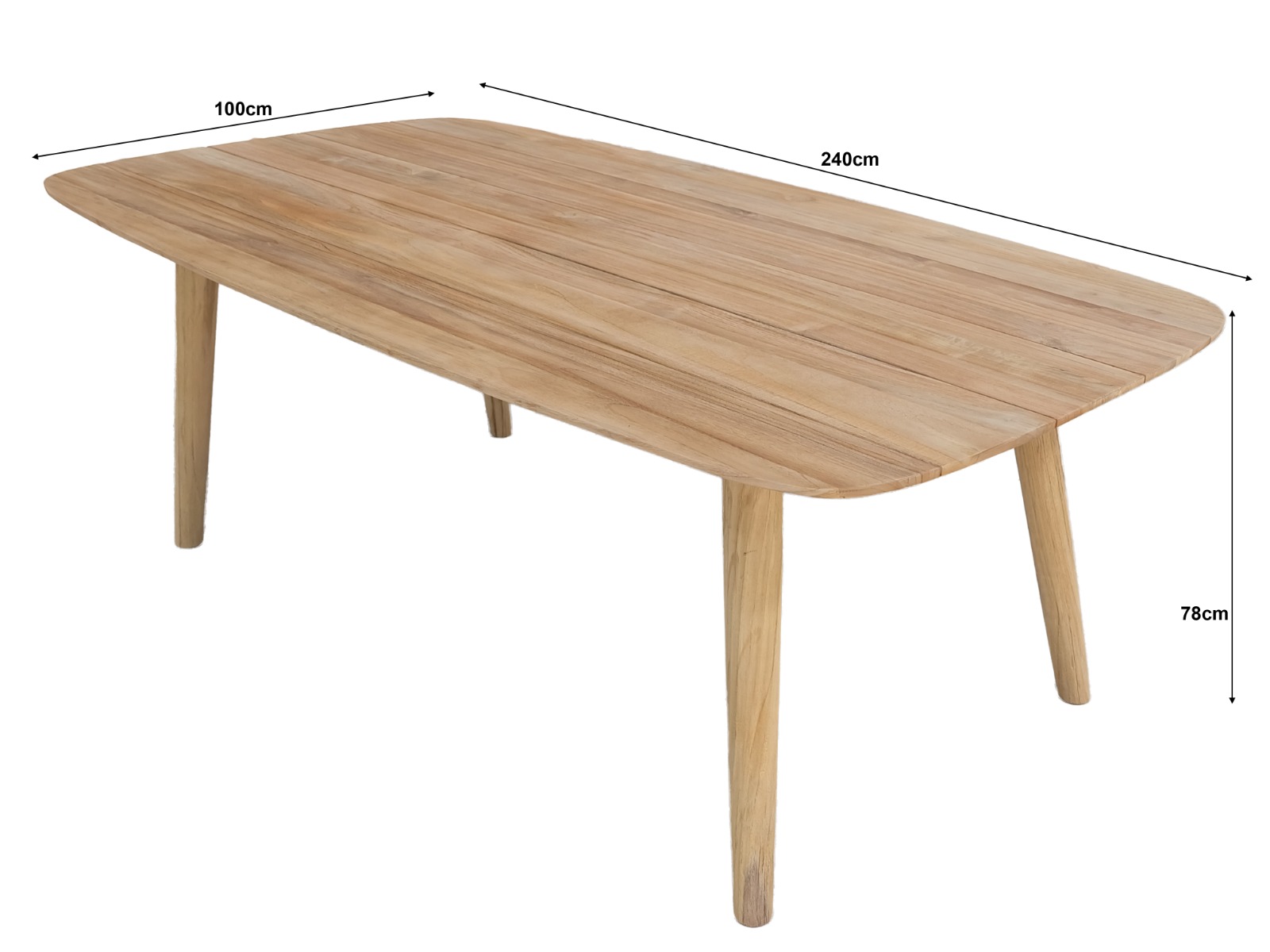 Gartentisch Lugano 240 cm aus Teakholz