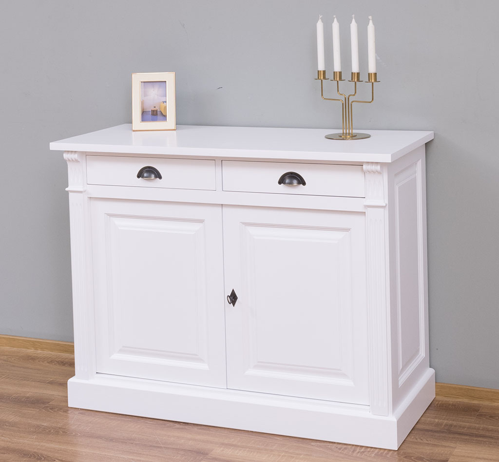 Kompaktes Sideboard im Jugendstil mit zwei Schubladen - in vielen Farben erhältlich!
