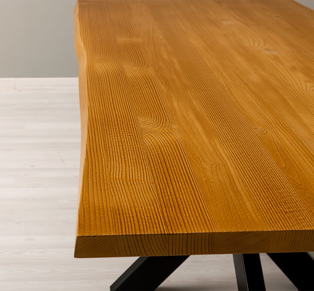 Esstisch Luberon mit Nadelholzplatte und Metallgestell, 180 x 100 cm