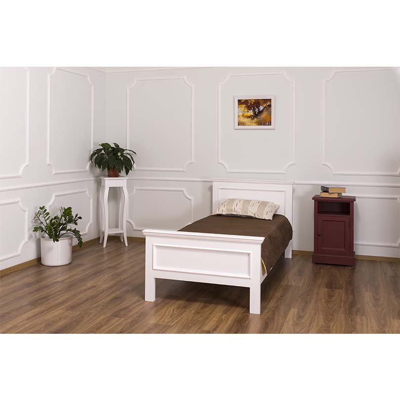 Weißes Holzbett im Landhausstil - in vielen anderen Farben erhältlich!