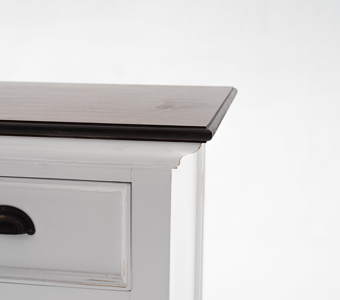 Halifax Sideboard Weiß mit brauner Holzplatte