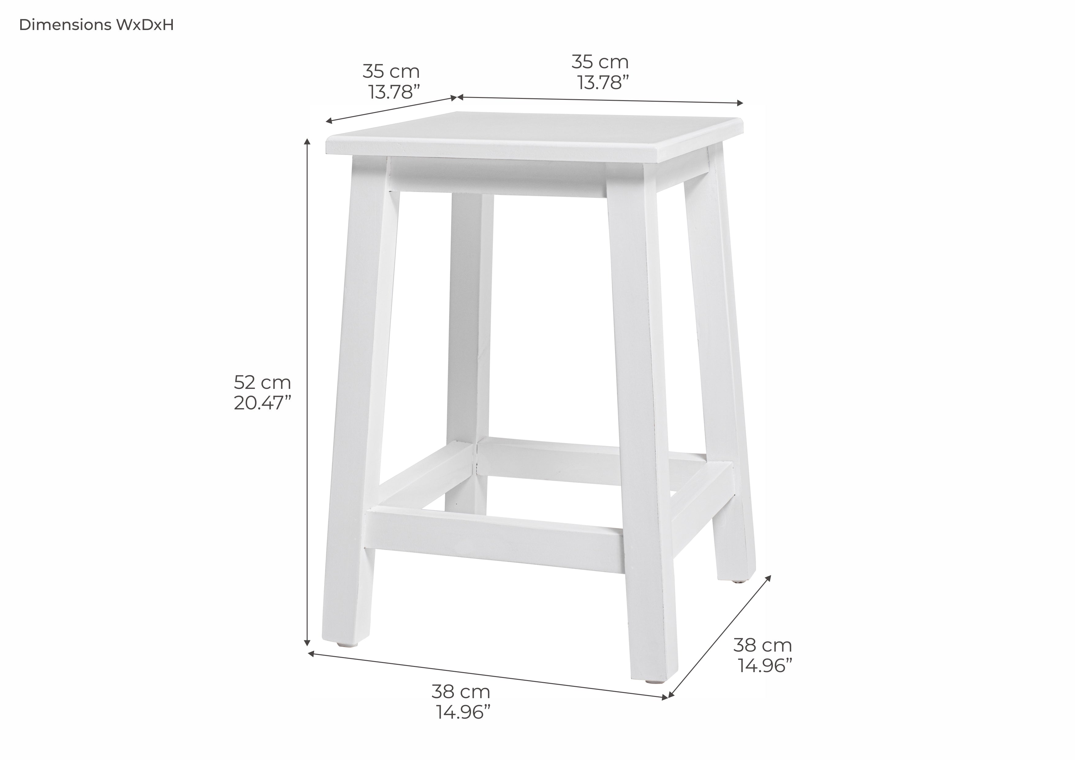 Halifax Hocker – Weiß