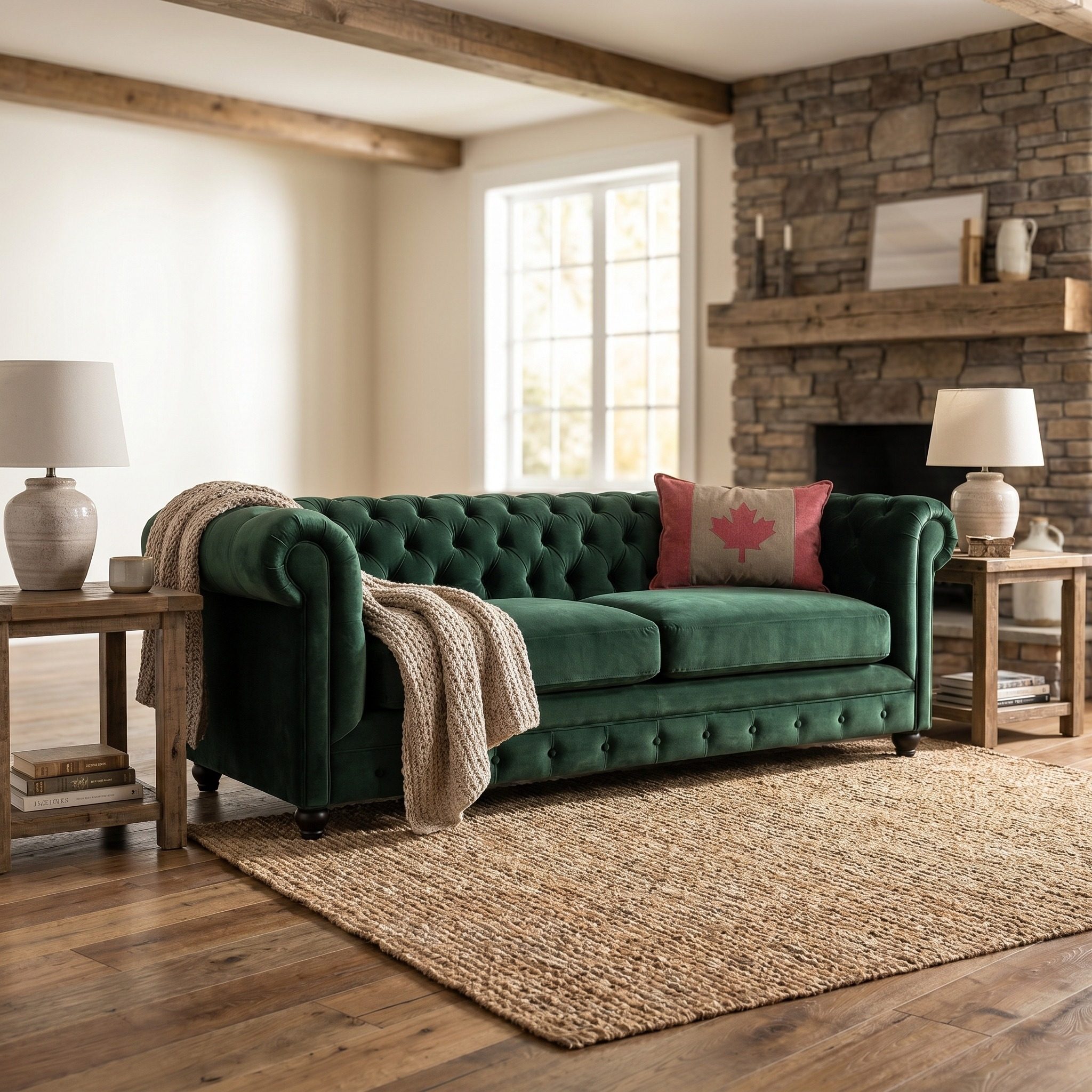 Edles Sofa Chesterfield im Landhausstil 2,5-Sitzer 220 cm