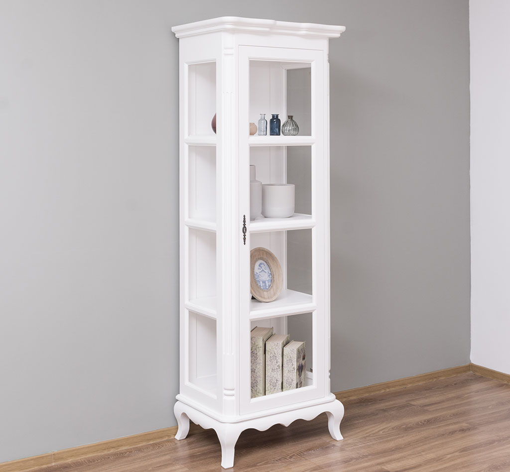 PS652-P004 Schmale Vitrine Chic Collection Barockstil - in vielen Farben erhältlich!