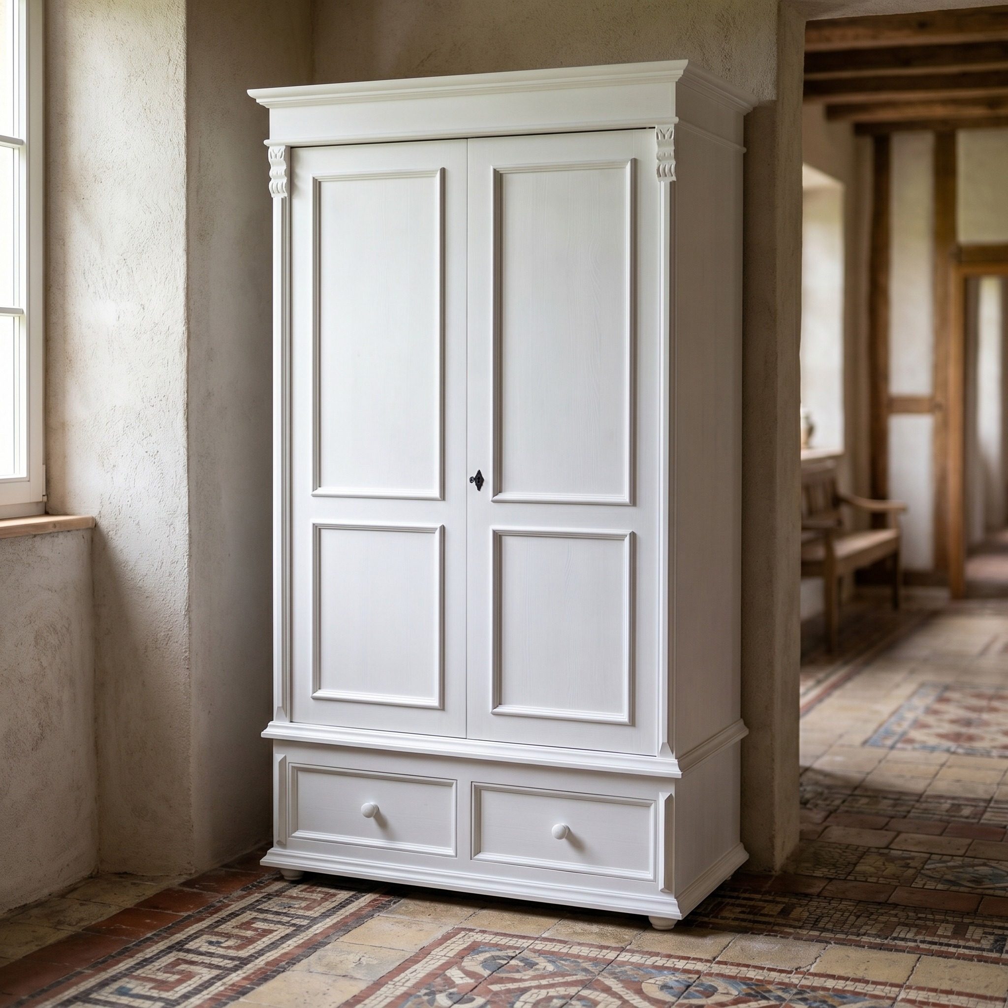 Massiver Kleiderschrank im Landhausstil - in vielen Farben erhältlich!