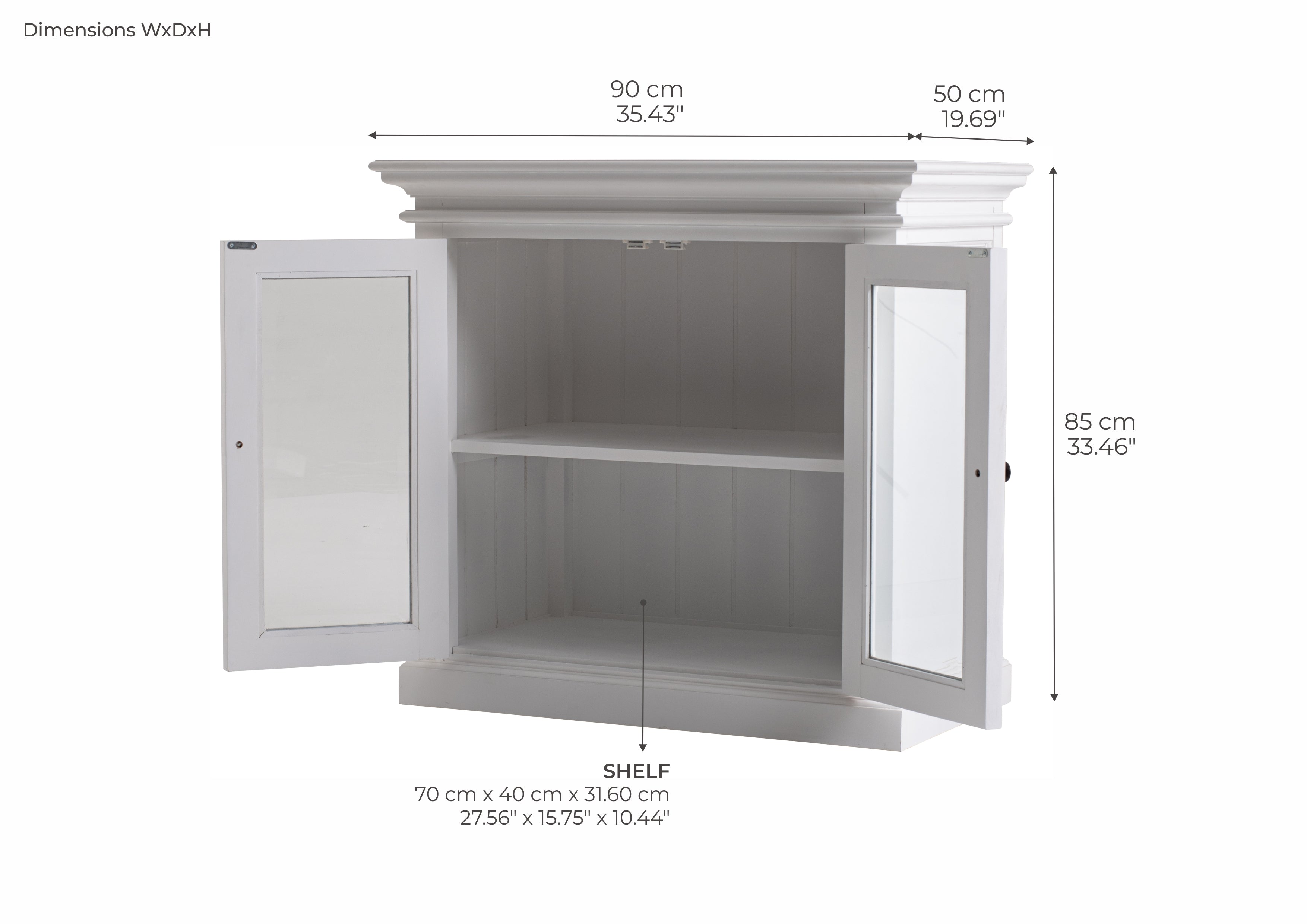 Halifax Sideboard mit 2 Türen – Weiß