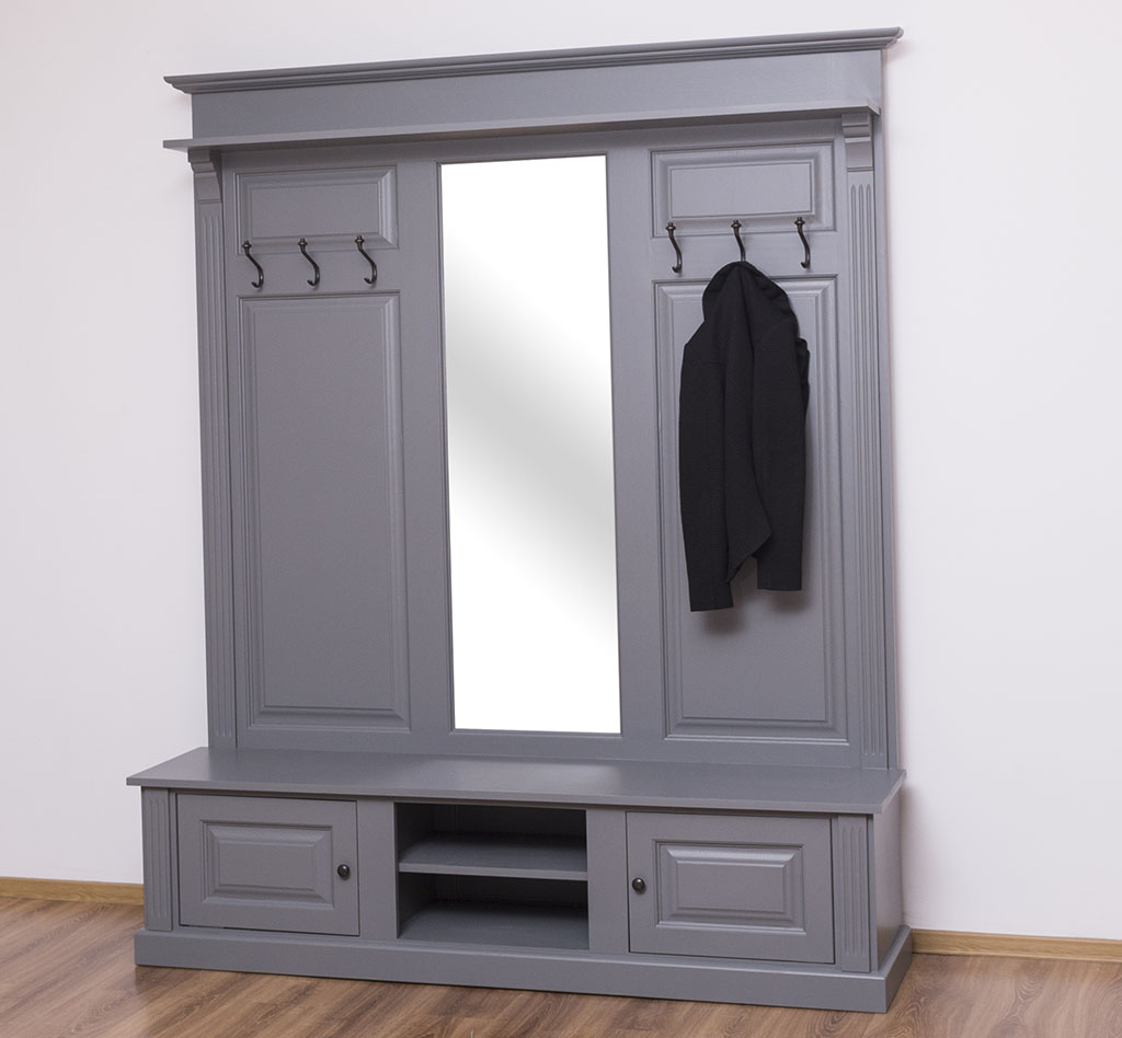 Große Garderobe mit Spiegel im Landhausstil - in vielen Farben erhältlich!