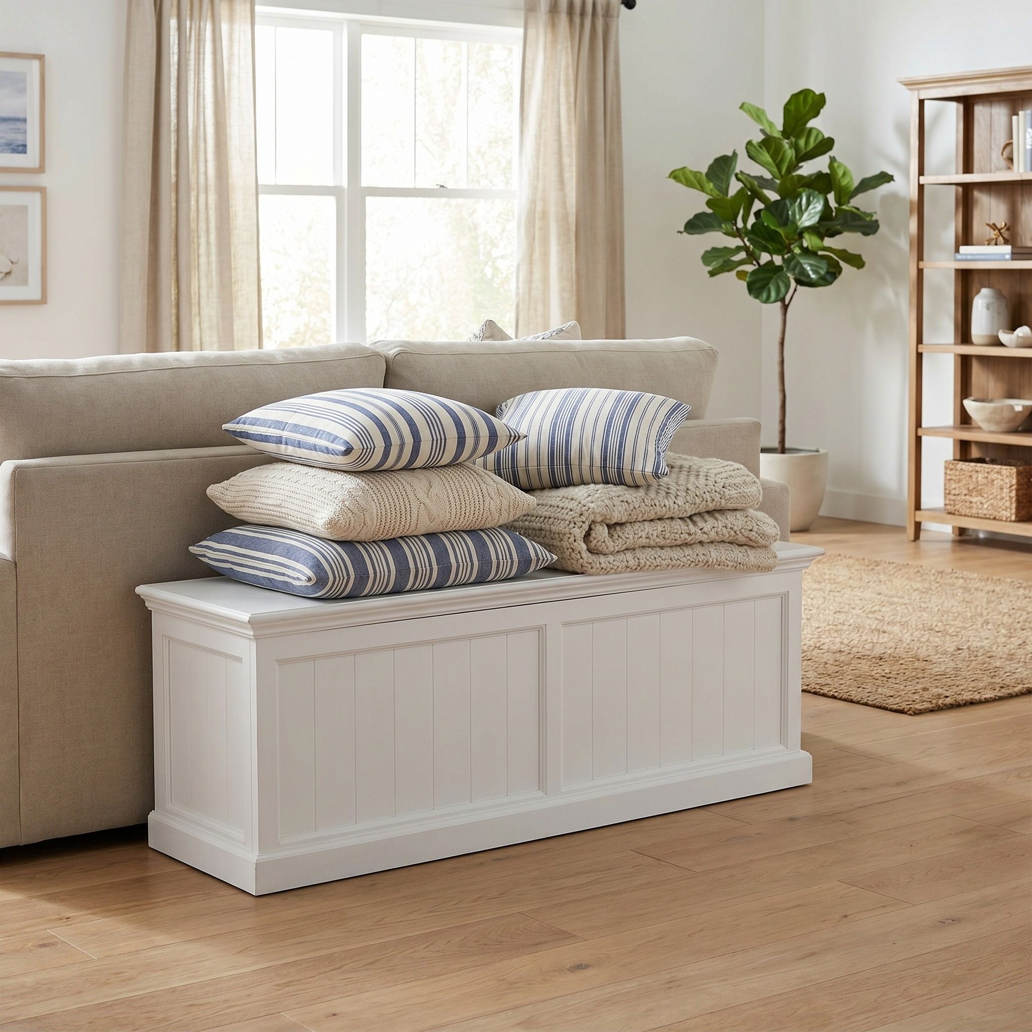 Halifax Blanket Box mit Stauraum – Weiß