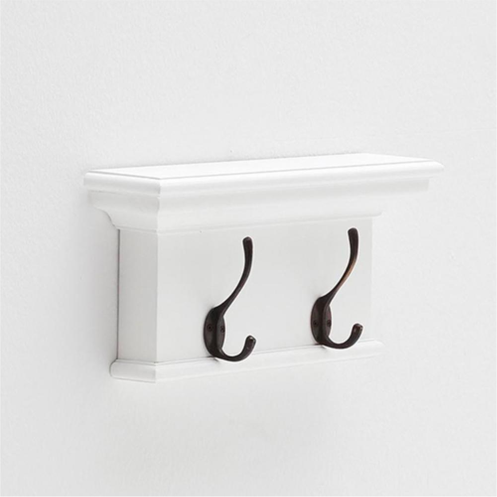 Halifax Wandgarderobe mit 2 Haken – Weiß