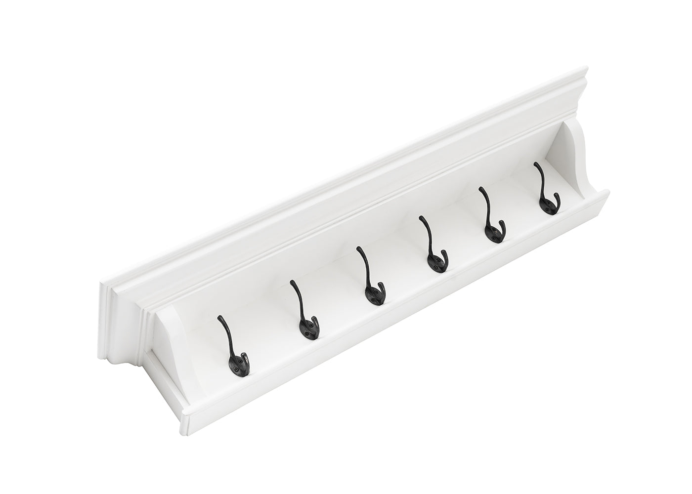 Halifax Garderobenleiste mit 6 Haken, 100 cm – Weiß