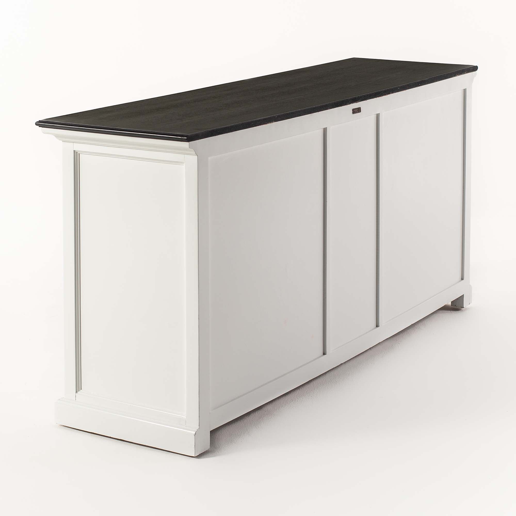 Halifax Contrast Buffet – Sideboard in Weiß mit schwarzer Tischplatte