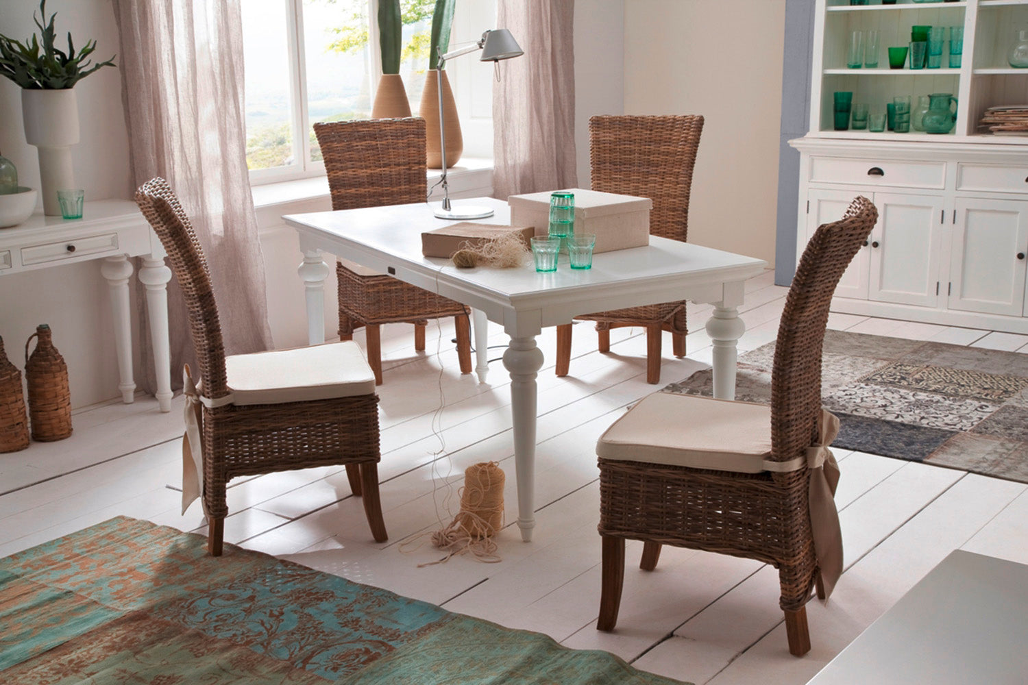 Provence Esstisch 180 cm – Weiß