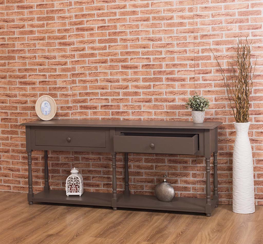 Langer Konsolentisch mit 2 Schubladen im Landhausstil - in vielen Farben erhältlich! Langer Konsolentisch mit 2 Schubladen im Landhausstil - in vielen Farben erhältlich!