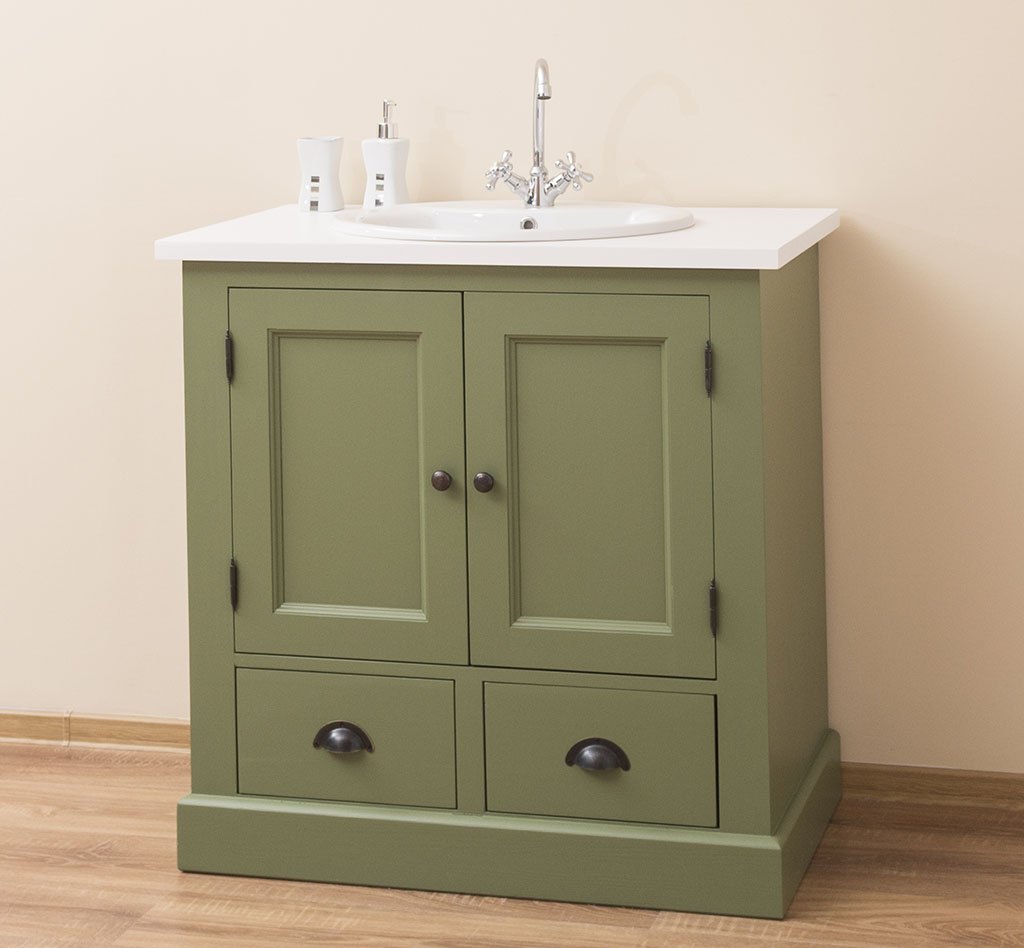 Rustikaler Waschbeckenschrank im Shabby Style - in vielen Farben erhältlich! Rustikaler Waschbeckenschrank im Shabby Style - in vielen Farben erhältlich!