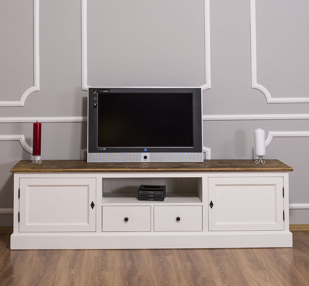 Eleganter TV-Tisch im Shabby Chic - in vielen Farben erhältlich!