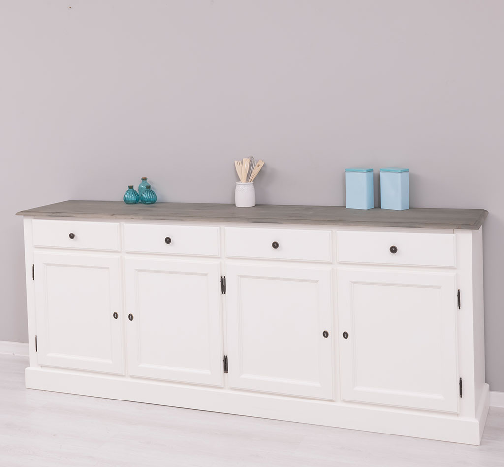 Langes Sideboard im klassischen Landhausstil - in vielen Farben erhältlich! Langes Sideboard im klassischen Landhausstil - in vielen Farben erhältlich!