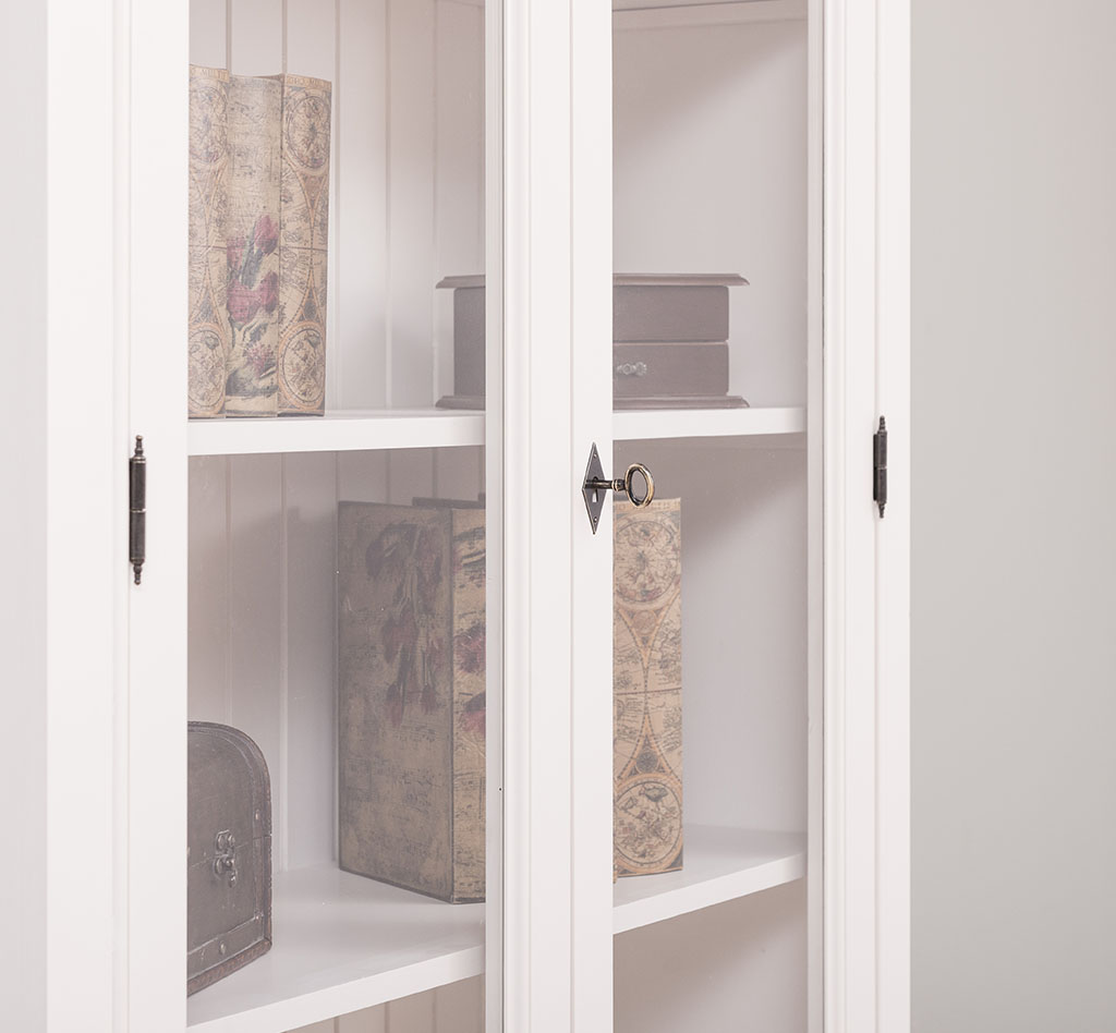 PS149-P015_7 Schöner Vitrinenschrank im Landhausstil - in vielen Farben erhältlich!