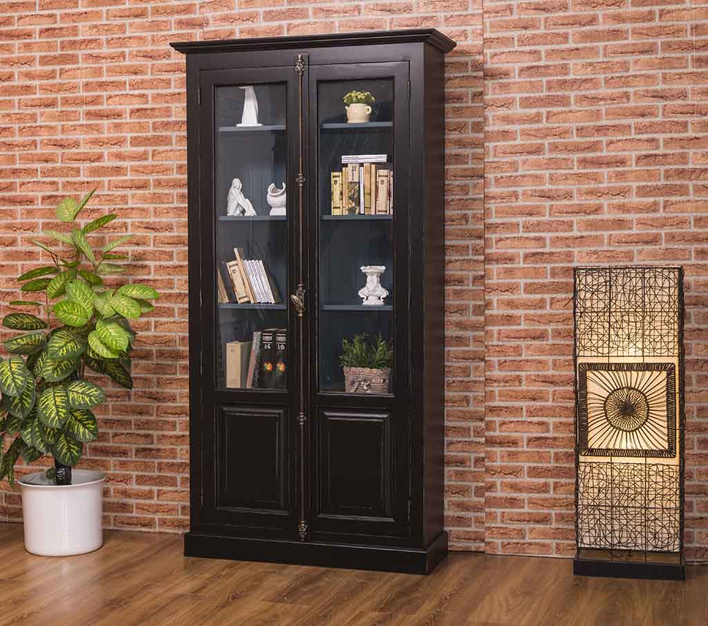 Eleganter schmaler Vitrinenschrank - in vielen Farben erhältlich!