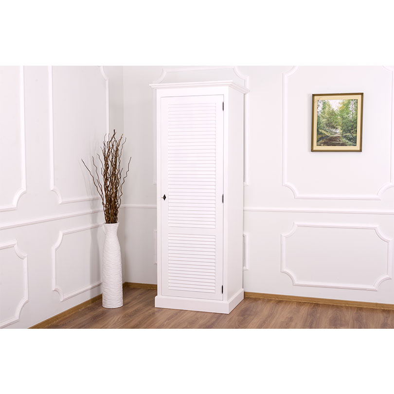 Schmaler Kleiderschrank mit Lamellentür - in vielen Farben erhältlich!