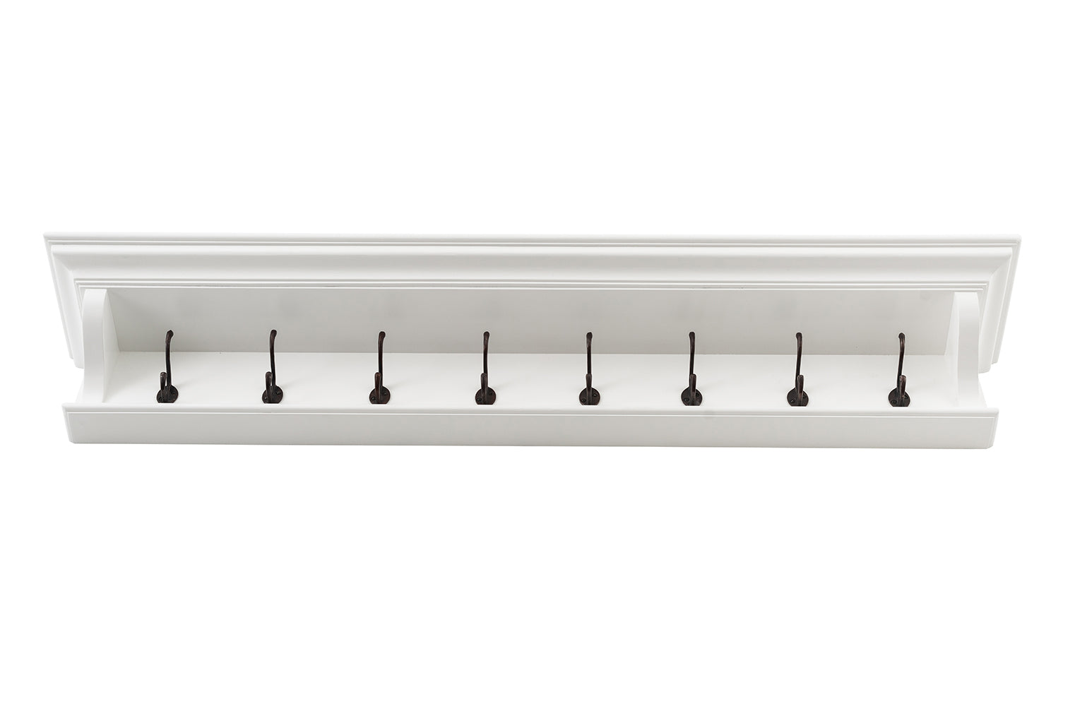 Halifax Garderobenleiste mit 8 Haken, 130 cm – Weiß