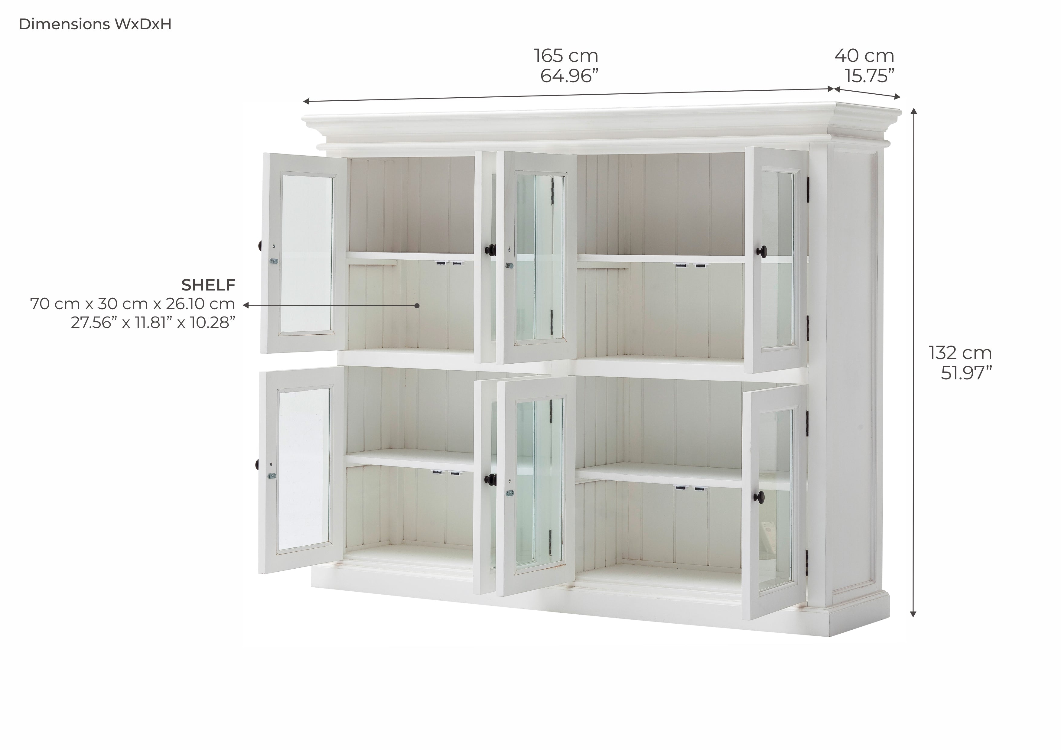 Halifax Großer Küchenschrank – Weiß