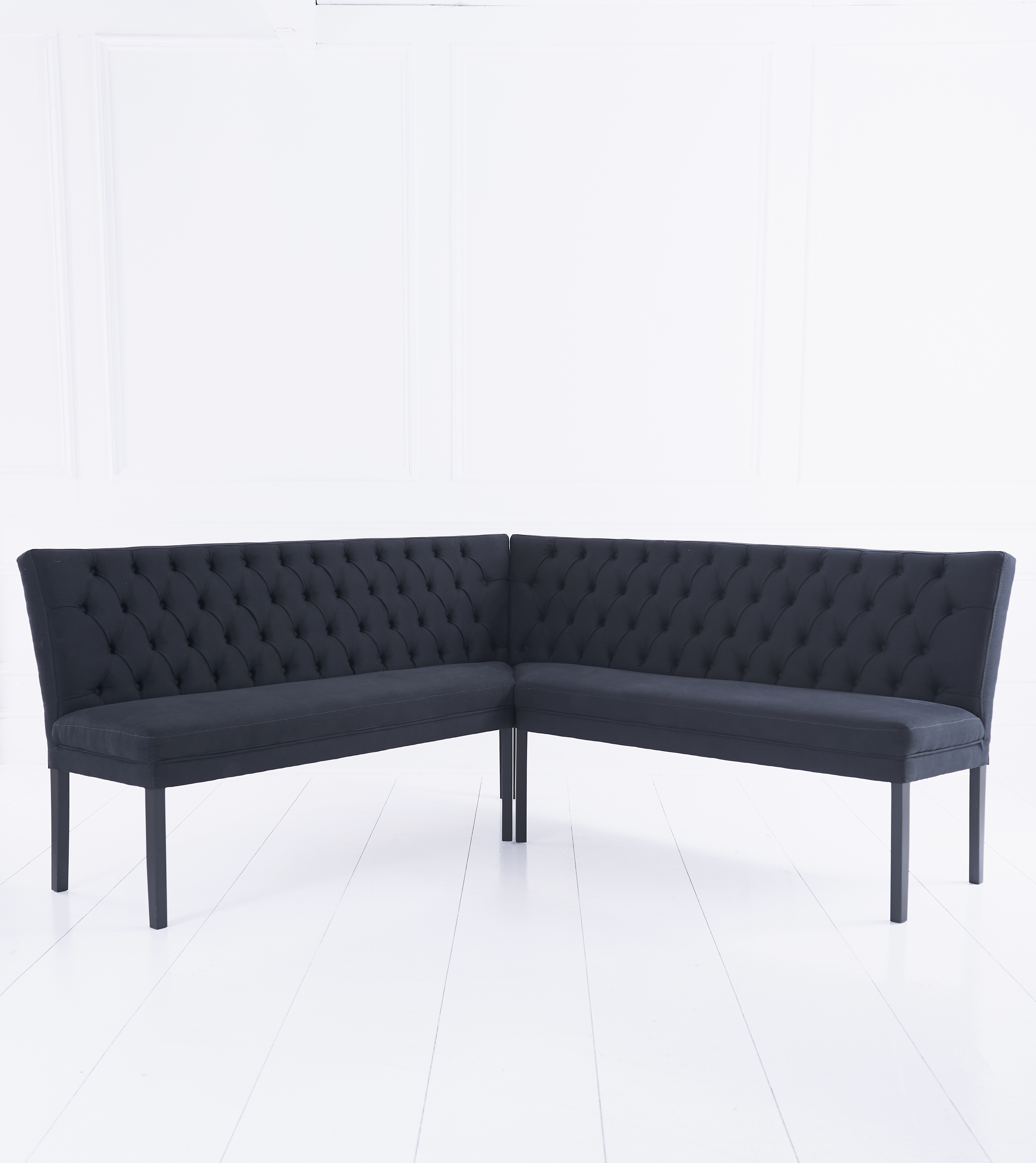 Edle Eckbank im Landhausstil - Größe, Knöpfe und Farbe frei wählbar!