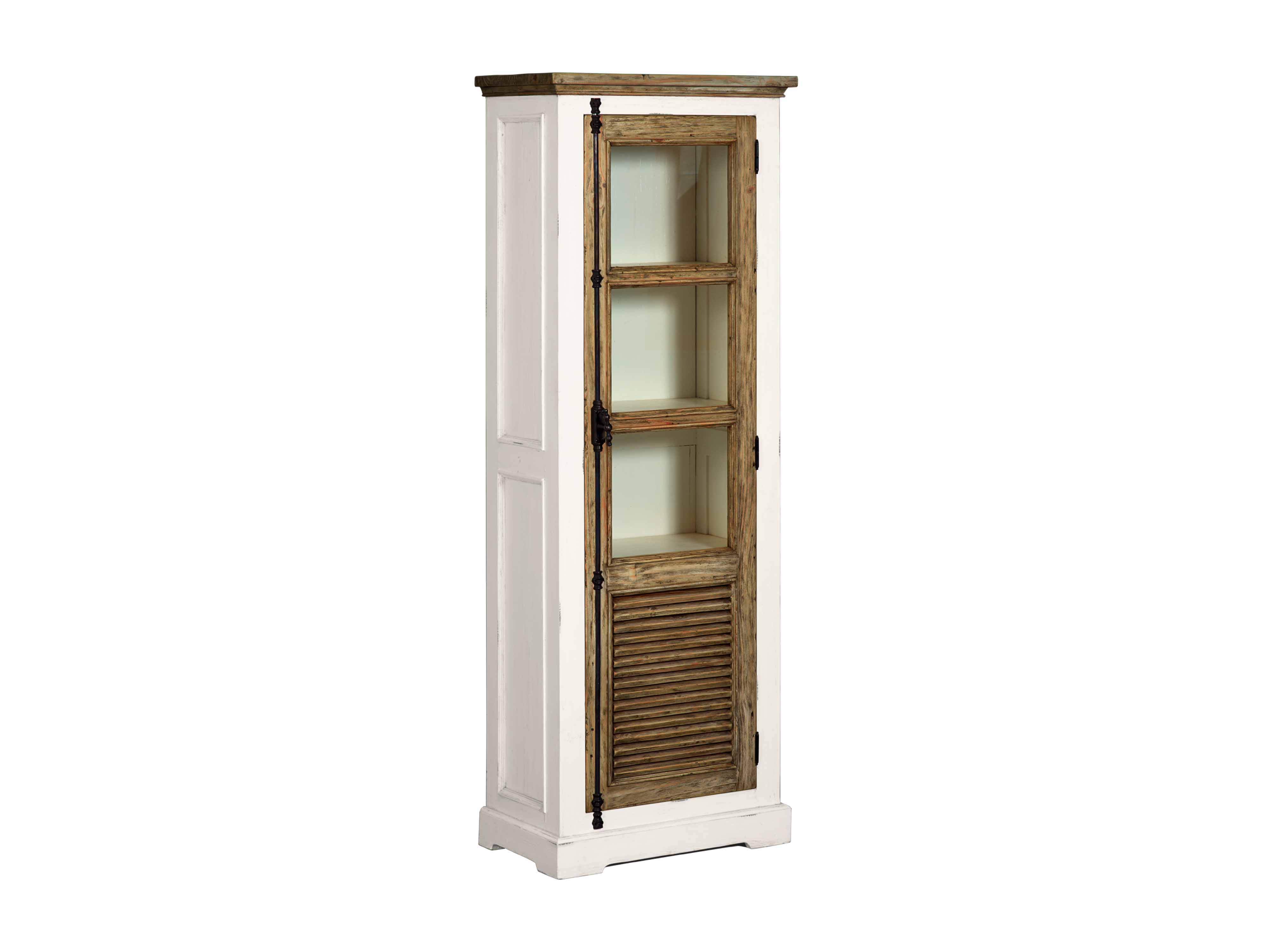 Schmale Landhausvitrine Rustic Cottage