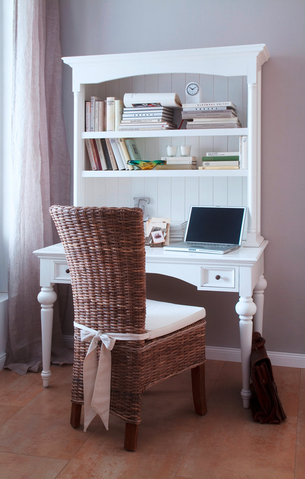 Sekretär Provence im Landhausstil – Weiß